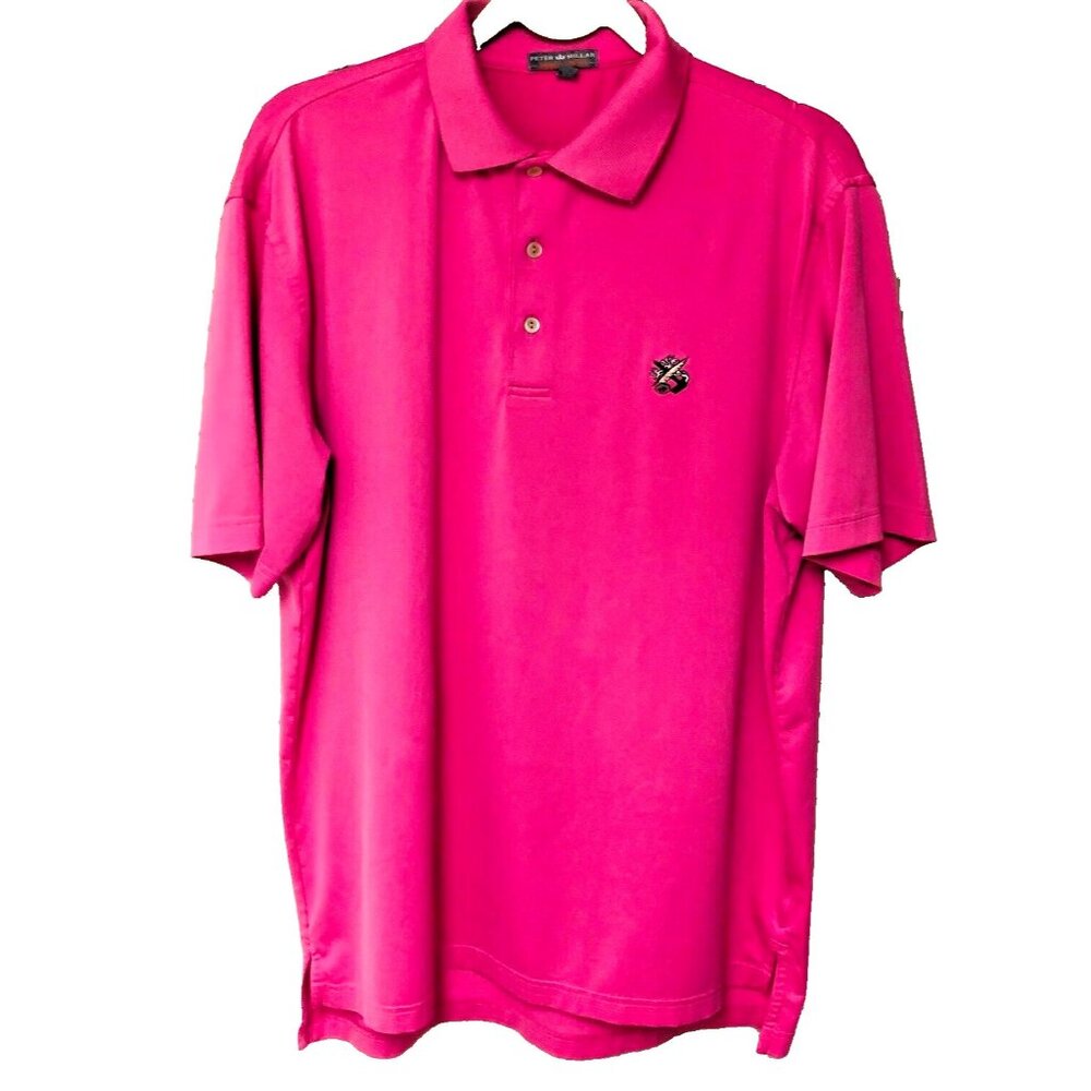 Peter Millar Mens Summer Comfort Golf Polo Shirt MAPAWAMIS Club Rye NY Sz M
